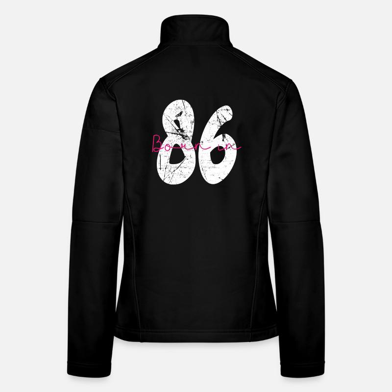 Né en 86 Neon Retro Veste en tissu softshell Femme
