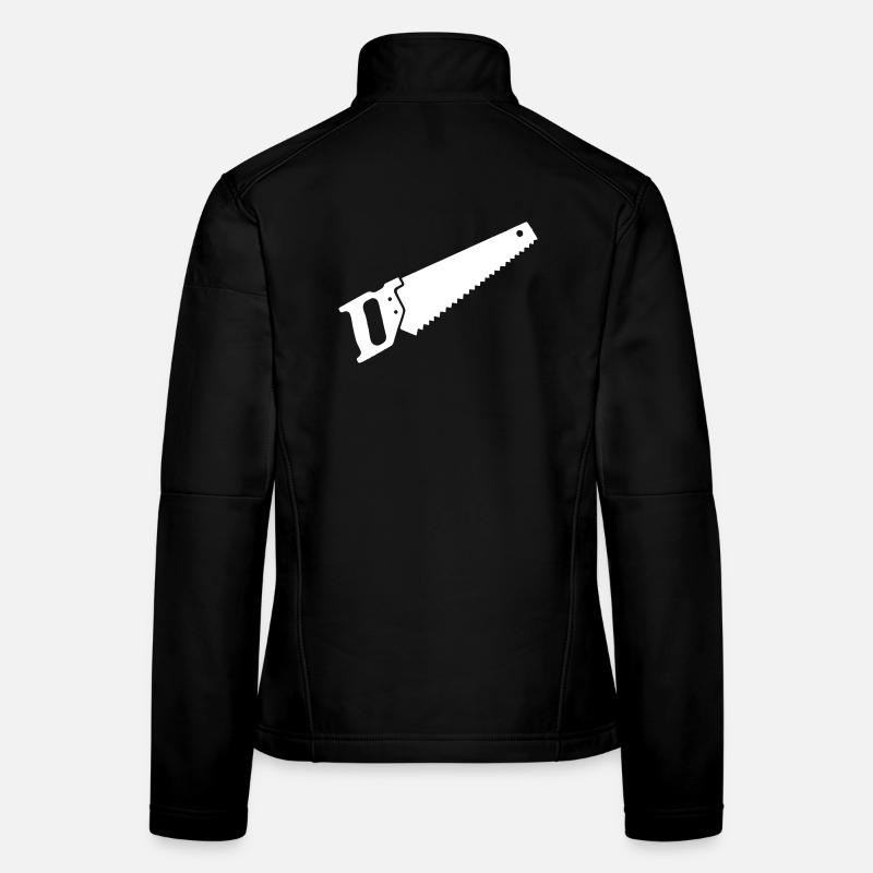 Scie à la main Queue de renard Bois propre Veste en tissu softshell Femme