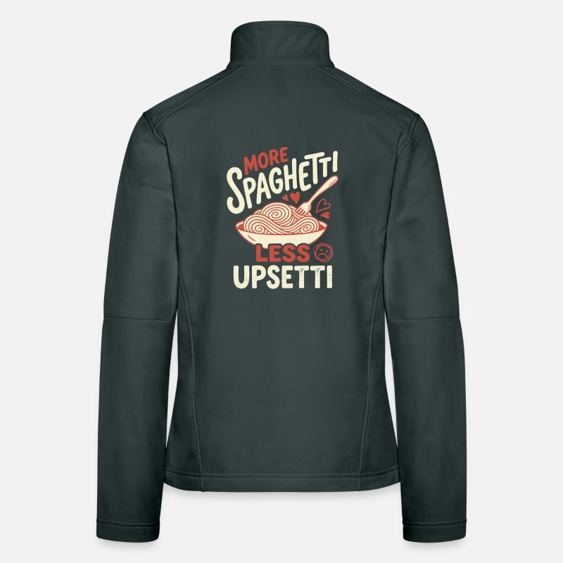 Plus de spaghettis, moins de upsetti Veste en tissu softshell Femme