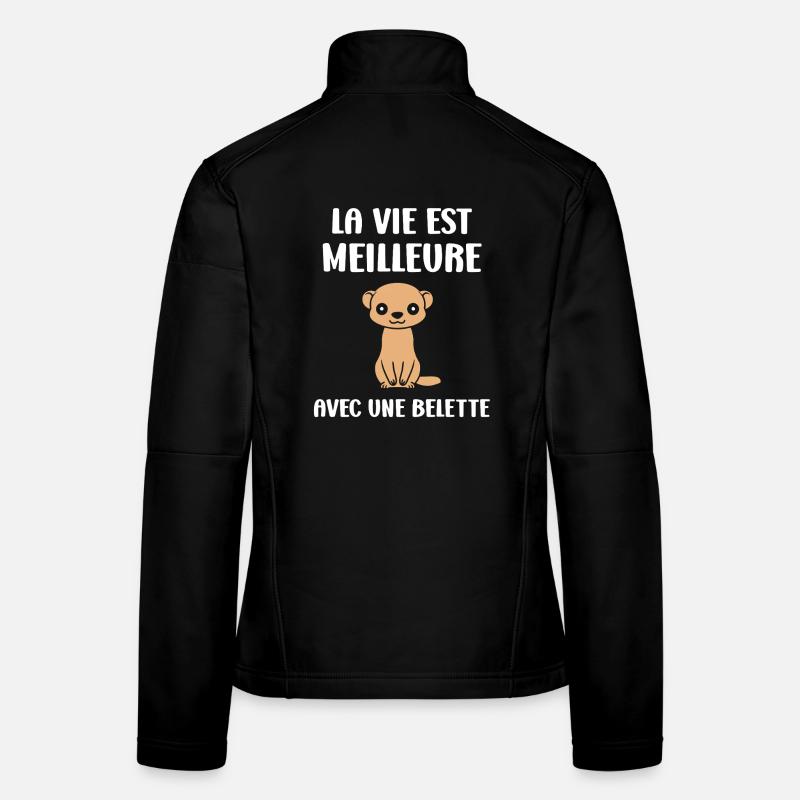 Besseres Leben mit einem Wiesel Frauen Softshelljacke