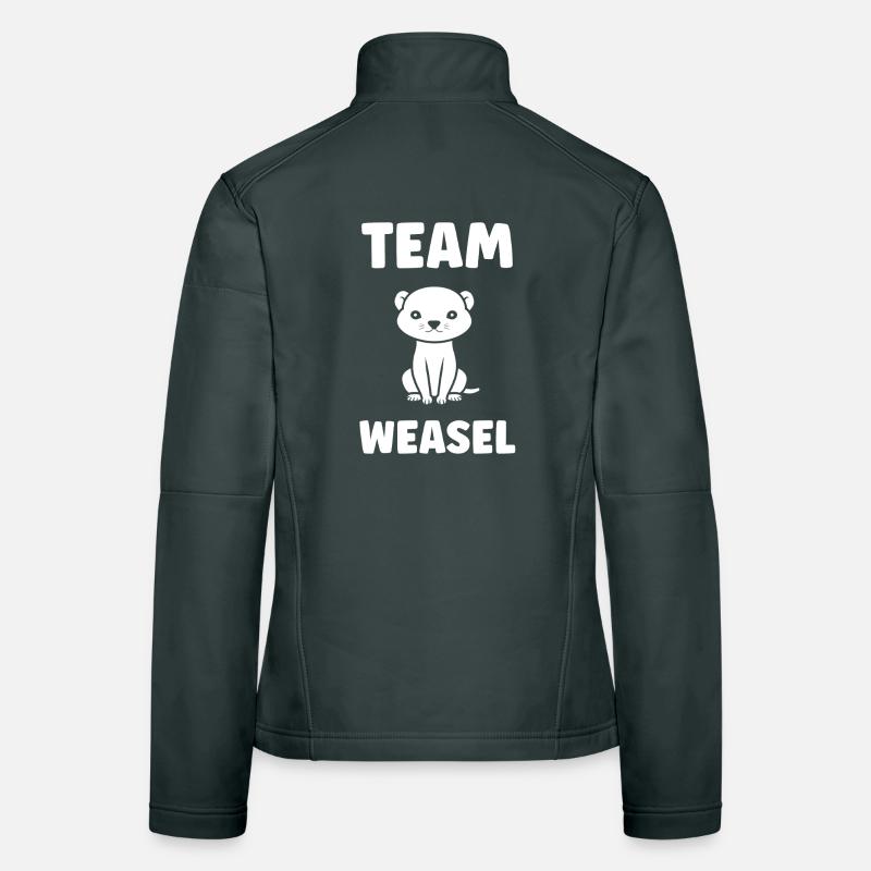 Team Weasel Mascotte Dessin Veste en tissu softshell Femme