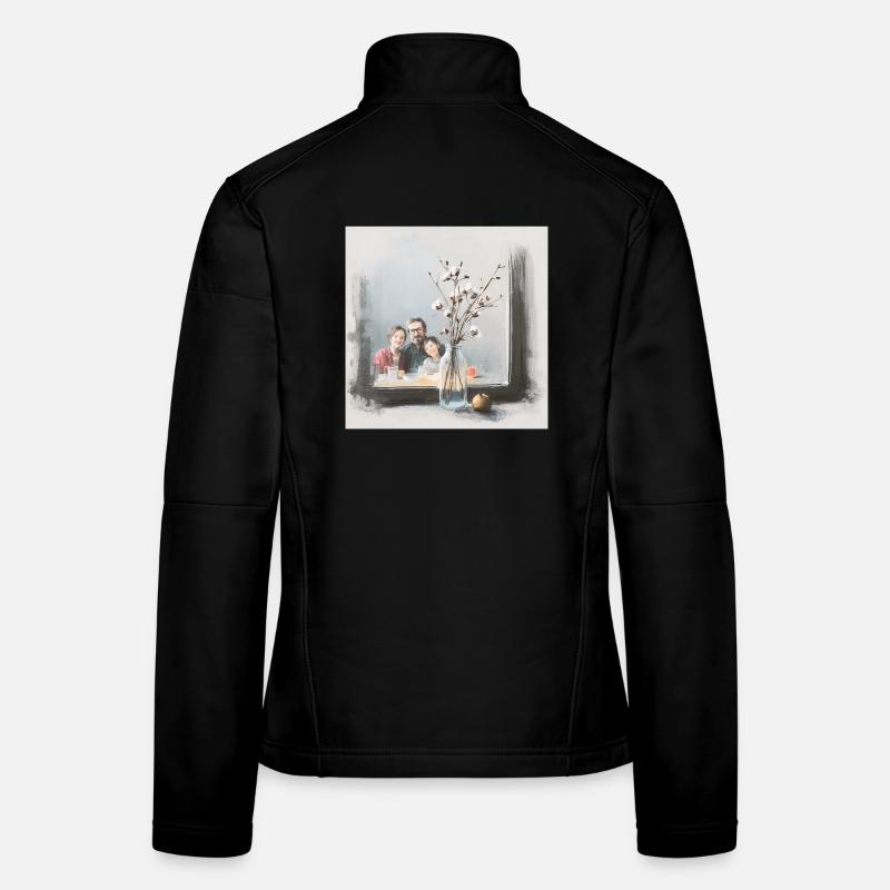 Family breakfast - Women's Softshell Jacket - black