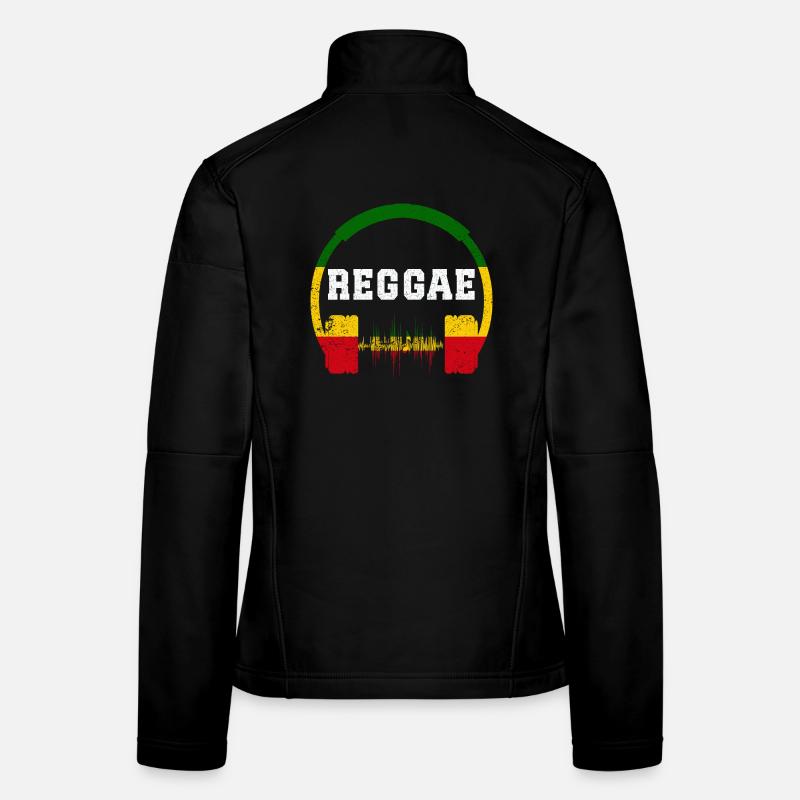 Reggae Kopfhörer Wellen-Design Frauen Softshelljacke