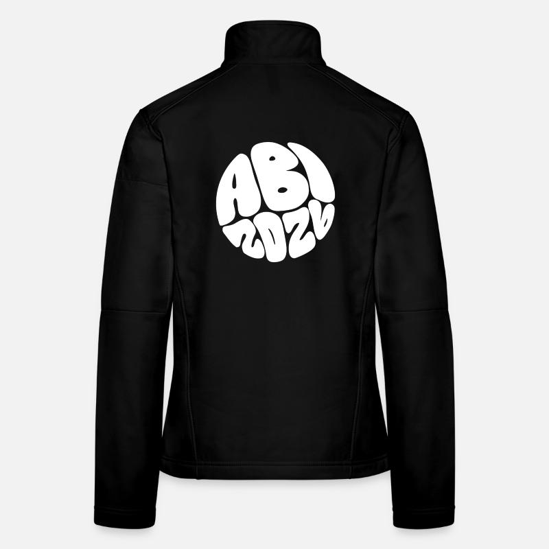 Blob Schrift Kreis Muster Frauen Softshelljacke