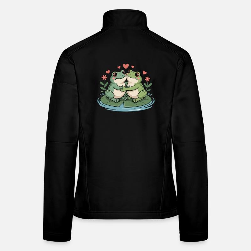 Frosch Paar Valentinstag Frauen Softshelljacke