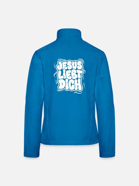 Jésus t’aime, lettres bouillonnantes - Veste en tissu softshell Femme - gris foncé - Dos