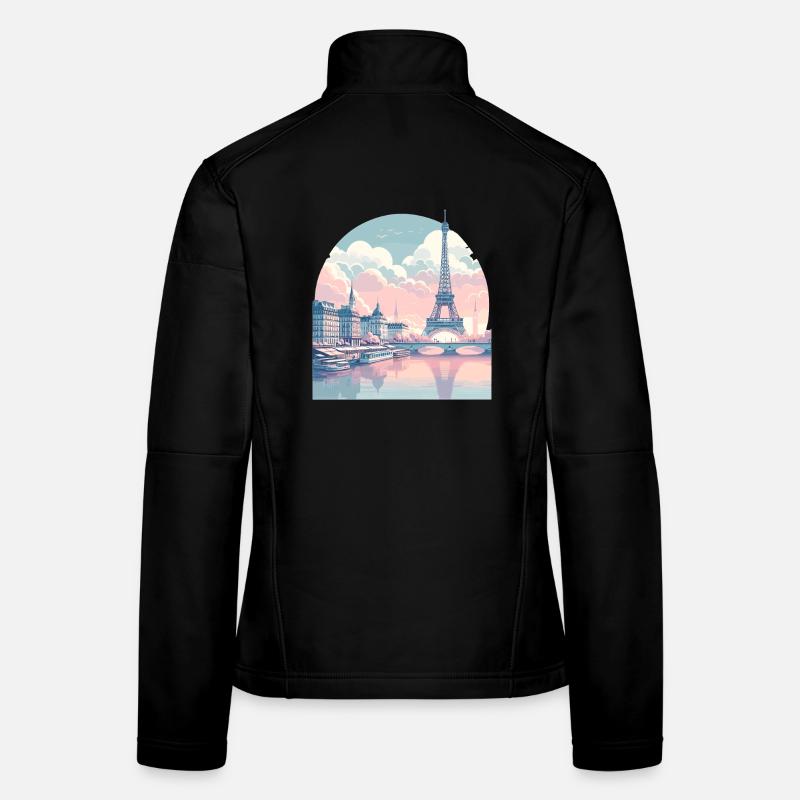 Paris pastel : Skyline sur la Seine Veste en tissu softshell Femme