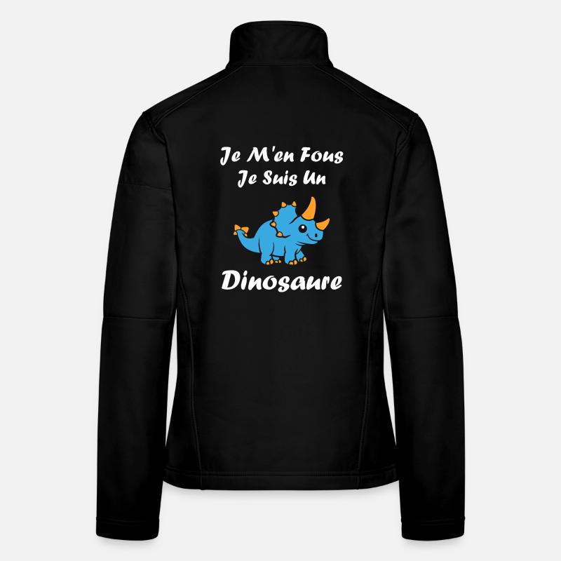 Blue Dino: Funny Phrases - Women's Softshell Jacket - black