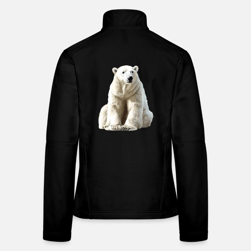 Ours polaire à la lumière de la glace Veste en tissu softshell Femme