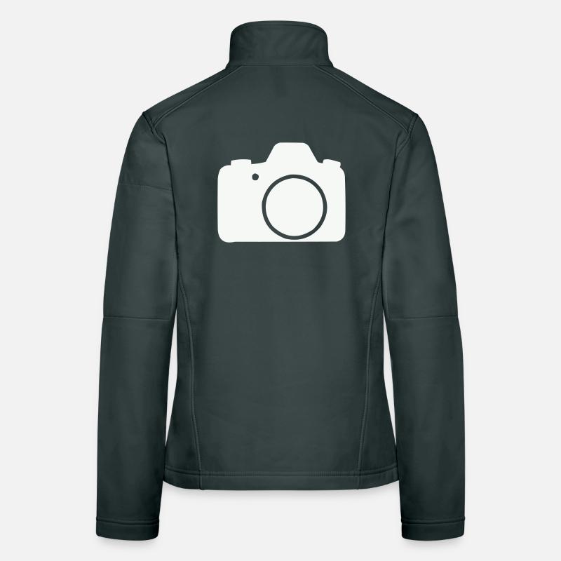 Camera Line Icon Design Women's Softshell Jacket