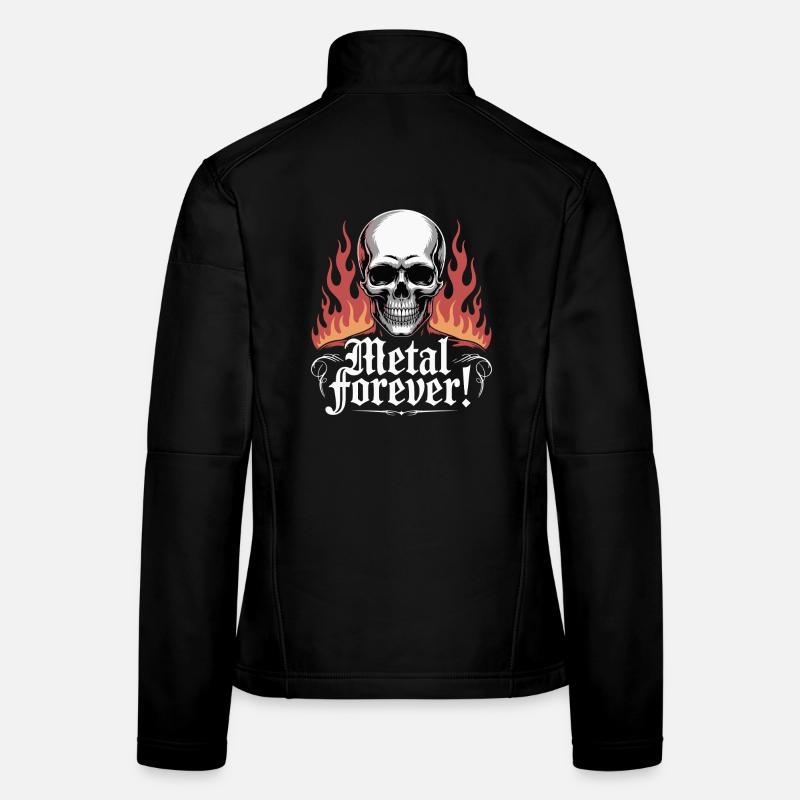 Metal Forever Skull Flame Women's Softshell Jacket