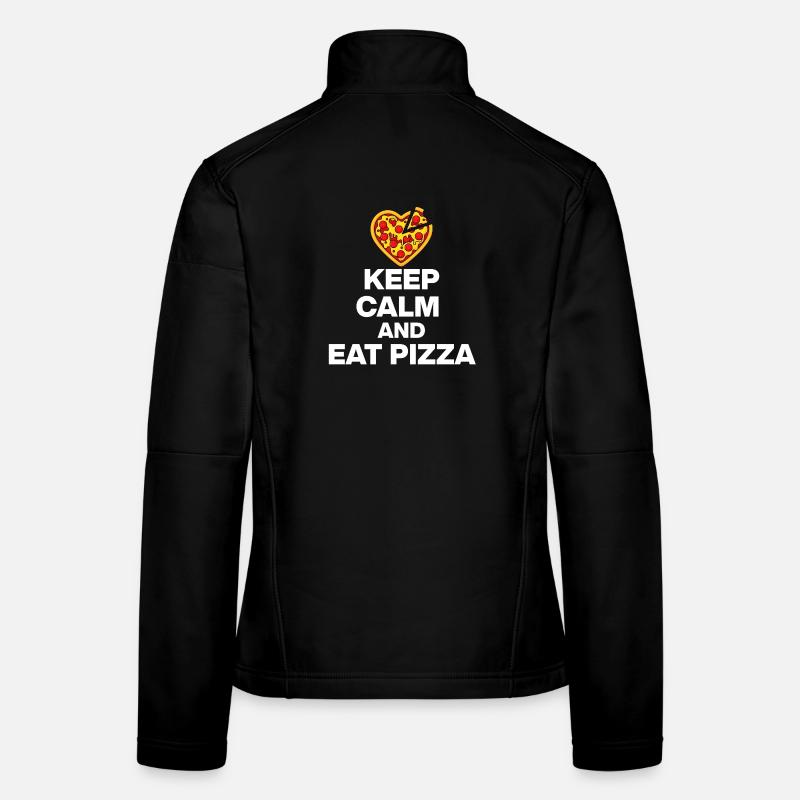 KEEP CALM AND EAT PIZZA, PIZZA JUNKIE GESCHENK 🍕 Frauen Softshelljacke