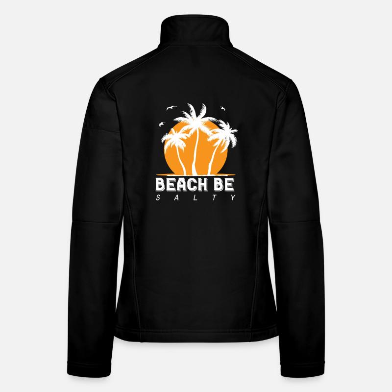 Beach Be Salty Palm Trees Sunset Women's Softshell Jacket