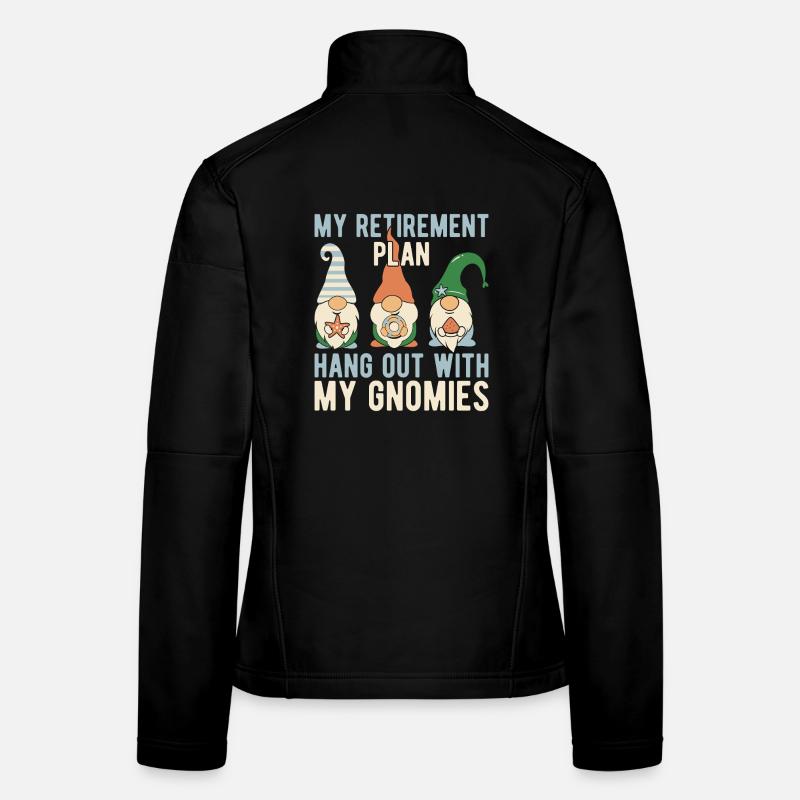 Costume de gnome de jardin : mon plan : traîner avec des gnomes Veste en tissu softshell Femme