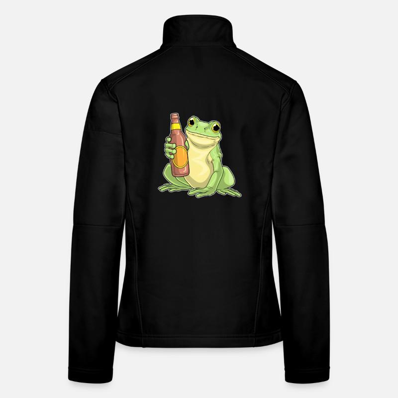 Grenouille Bouteille de Bière Veste en tissu softshell Femme