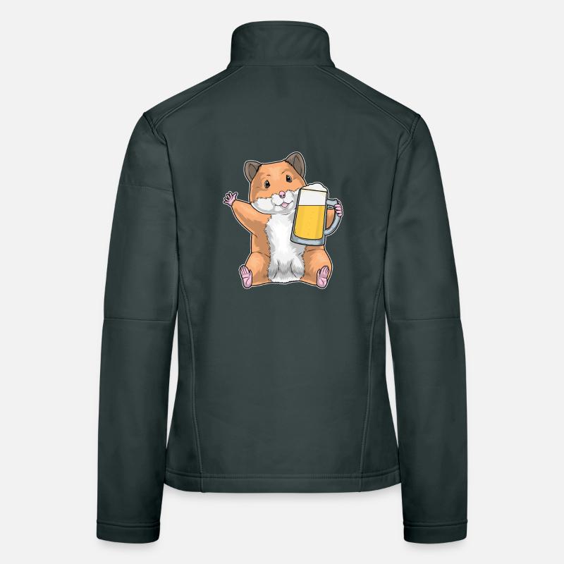 Hamster Bier Frauen Softshelljacke
