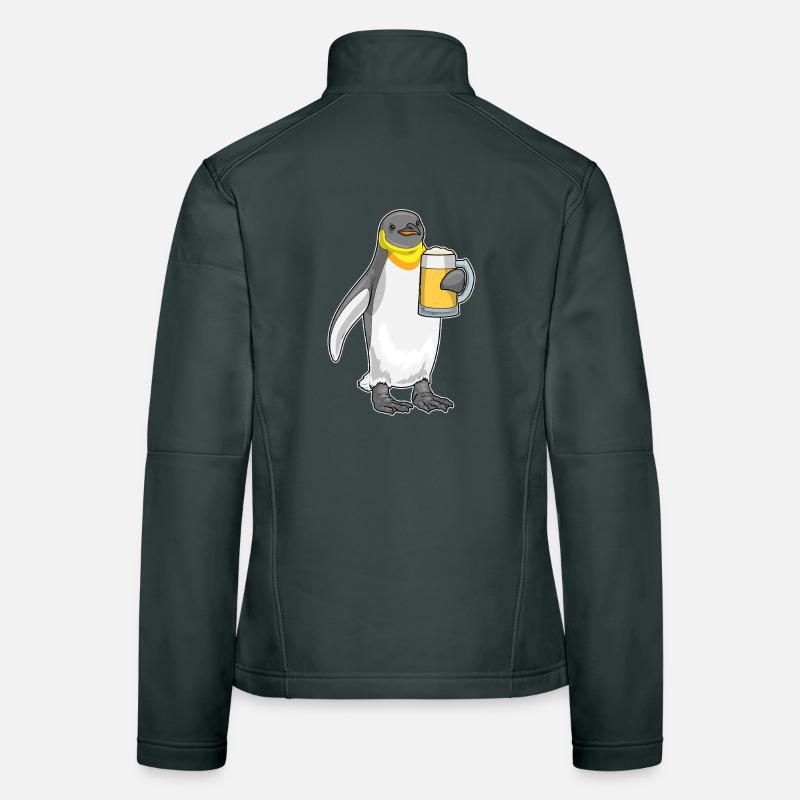 Pinguin Bier Frauen Softshelljacke