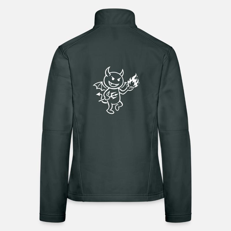 Fire Demon with Flame Ball - Devil Women's Softshell Jacket