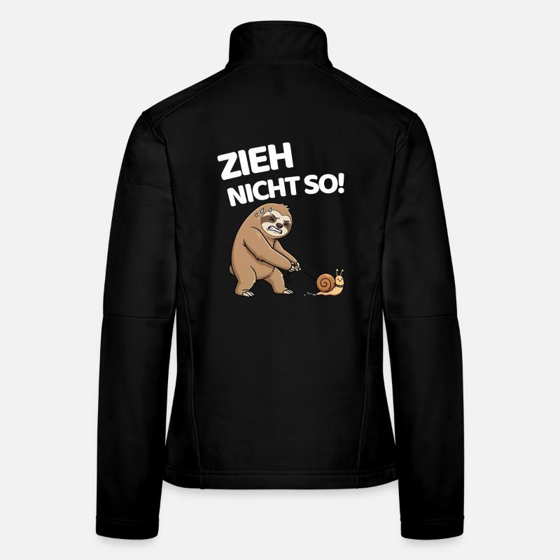 Ne tire pas si paresseusement avec l’escargot Veste en tissu softshell Femme