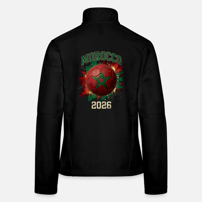 Fußballdesign von Marokko 2026 Frauen Softshelljacke