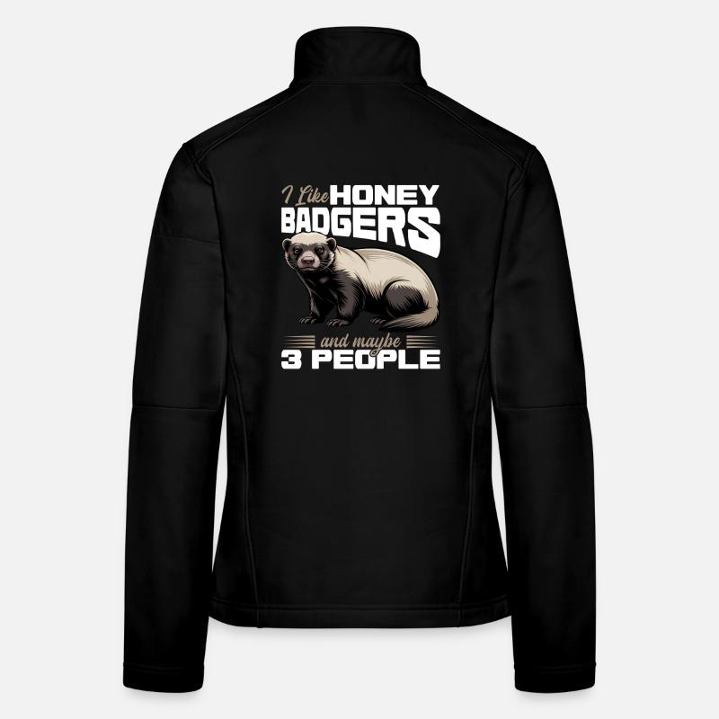 Funny Honey Badger Women's Softshell Jacket