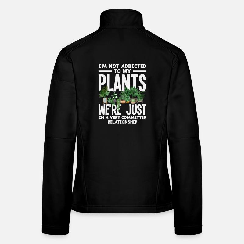 Pas accro aux plantes, plus drôle Veste en tissu softshell Femme
