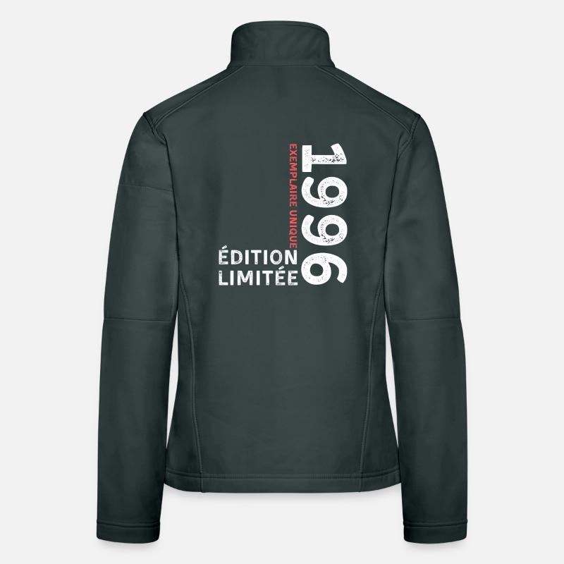 1996 Vintage typografischer Stil Frauen Softshelljacke