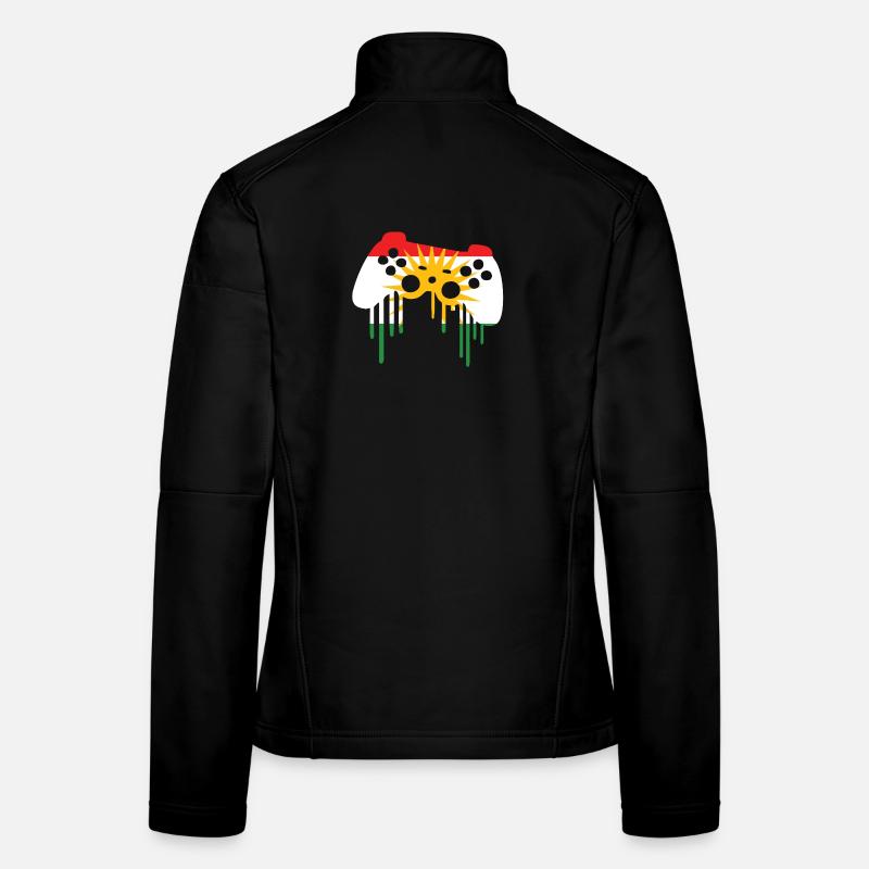 Kurdistan flag gamer - Women's Softshell Jacket - black