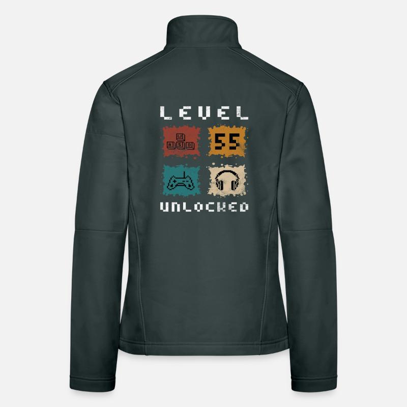 55th Birthday Level 55 unlocked Women's Softshell Jacket