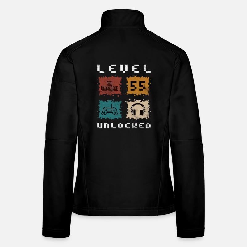 55. Geburtstag Level 55 unlocked Frauen Softshelljacke