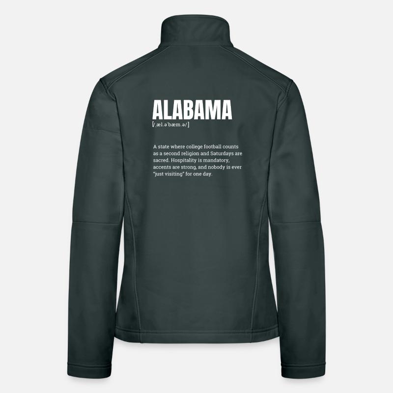 Alabama Football Bold Typography Women's Softshell Jacket