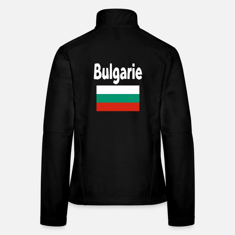 Bulgaria Flag and Bold Typography Women's Softshell Jacket
