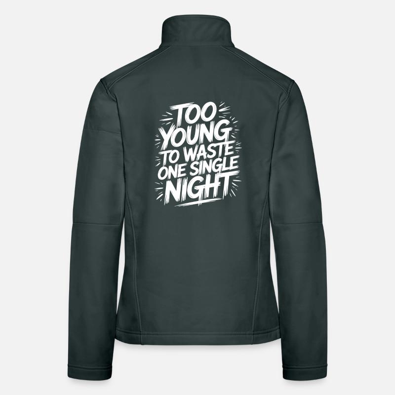 Conception statement pour les oiseaux de nuit Veste en tissu softshell Femme