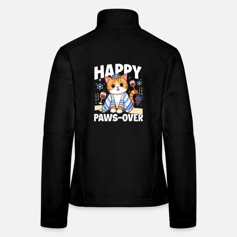 Happy Paws-Over Cat Lover Funny Passover Women's Softshell Jacket