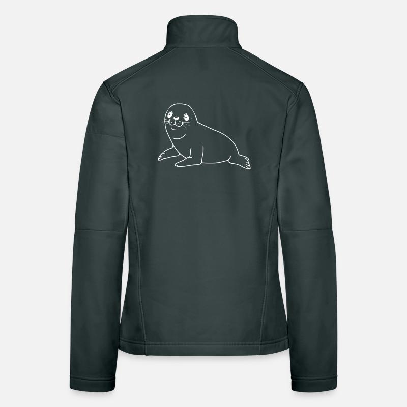 Sceau blanc Veste en tissu softshell Femme