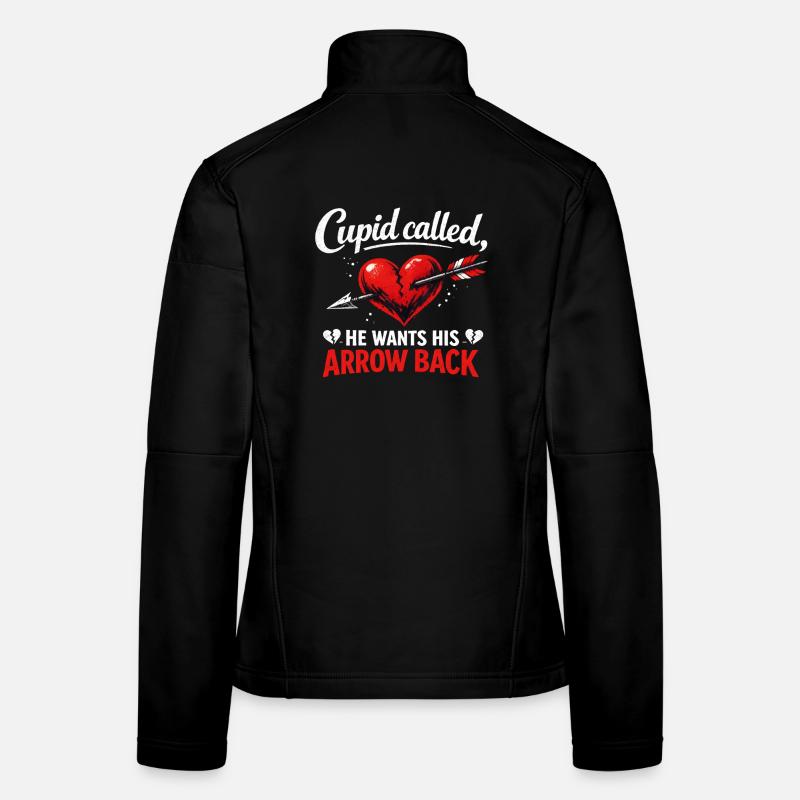 Cupidon a appelé, il veut récupérer sa flèche, blague coquette. Veste en tissu softshell Femme