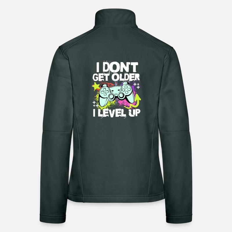 Ich Level Up statt älter zu werd– Controller Motiv Frauen Softshelljacke
