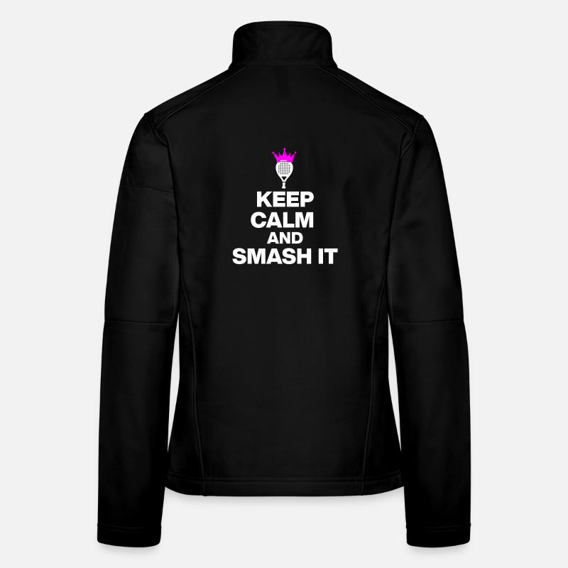 KEEP CALM AND SMASH IT, PADEL POWER, GESCHENK PINK Frauen Softshelljacke