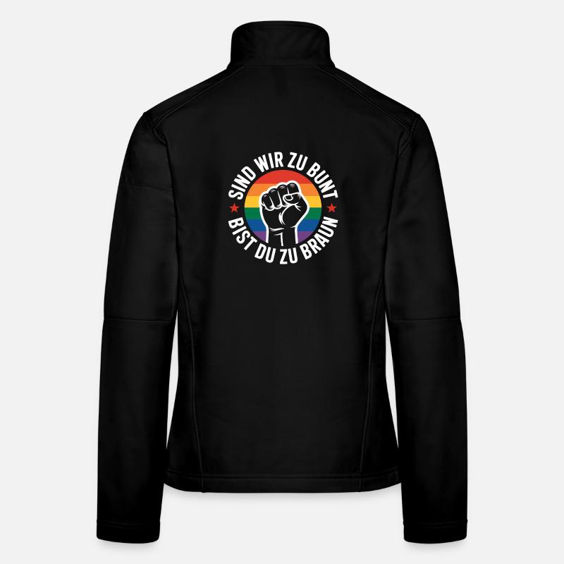 Are We Too Colorful - Antifa Pride Tee Women's Softshell Jacket