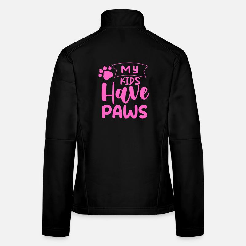 my_kids_have_paws - Women's Softshell Jacket - black