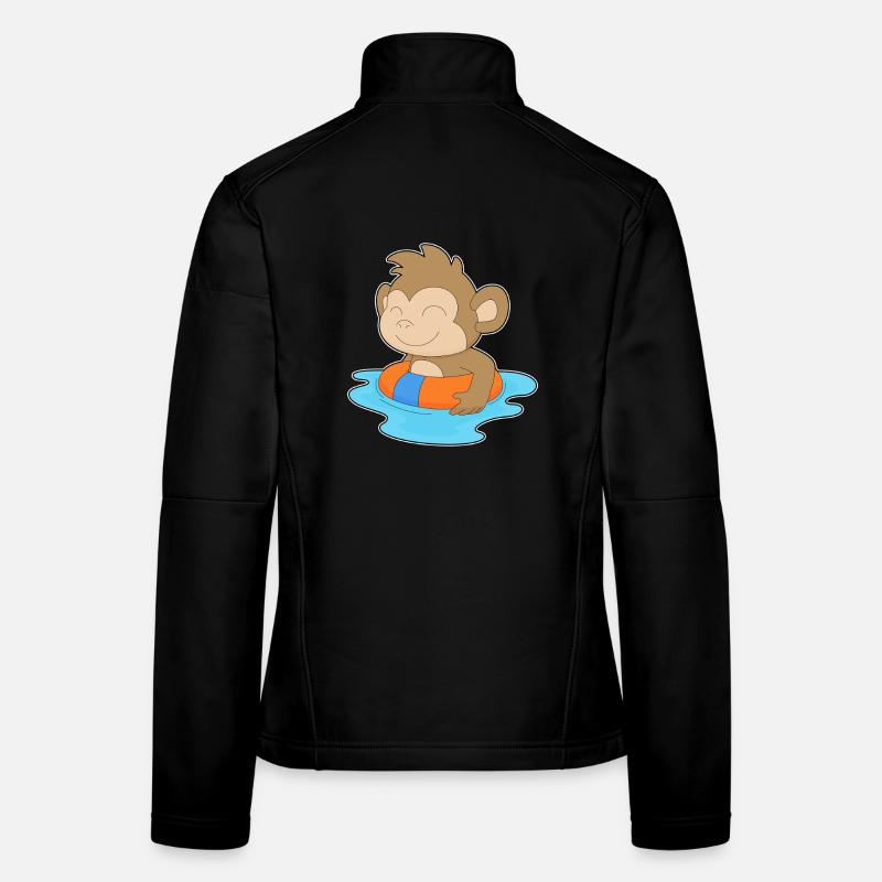 Été de la nage dans le ring de nage des singes Veste en tissu softshell Femme