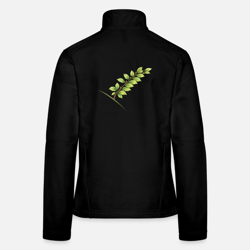 Beech Leaf Branch - Watercolor Women's Softshell Jacket