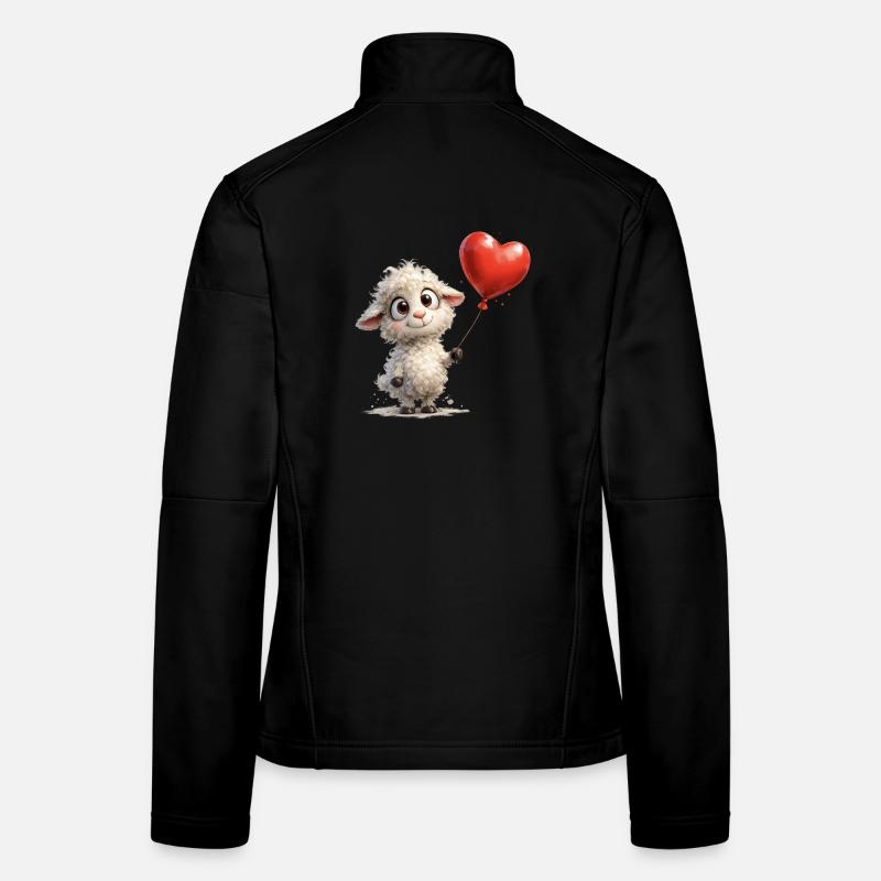 Lamm mit Herzballon Frauen Softshelljacke
