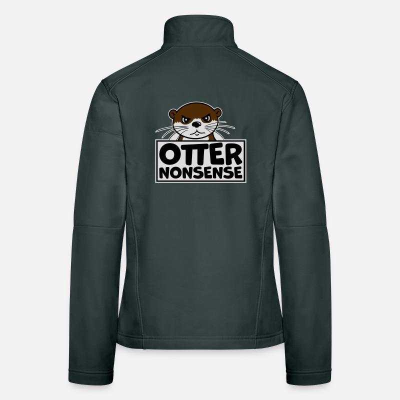 N’importe quoi de loutre, jeu de mots drôle, expression d’amour de la loutre Veste en tissu softshell Femme
