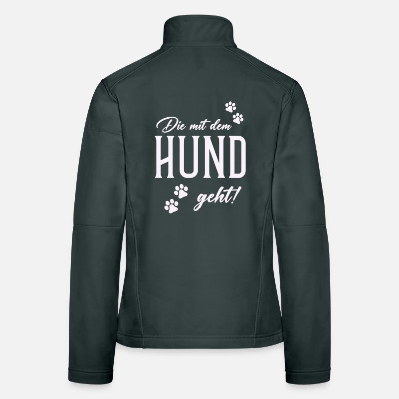 Hund und Gassi Stil Frauen Softshelljacke