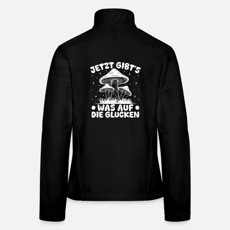 Les champignons morilles, maintenant quelque chose sur les chasseurs de champignons caqueteurs Veste en tissu softshell Femme