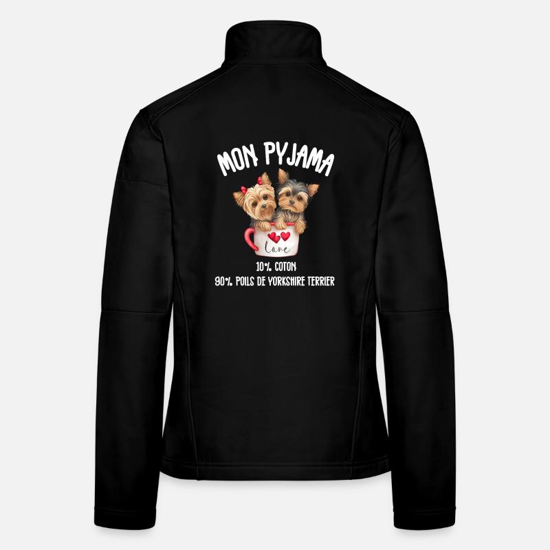 Lustige Yorkshire-Hundepyjamas Frauen Softshelljacke