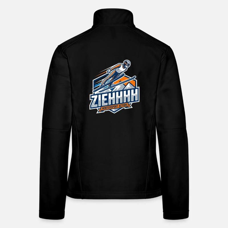 Ziehhhh Skispringen Flug durchs Stadion Frauen Softshelljacke