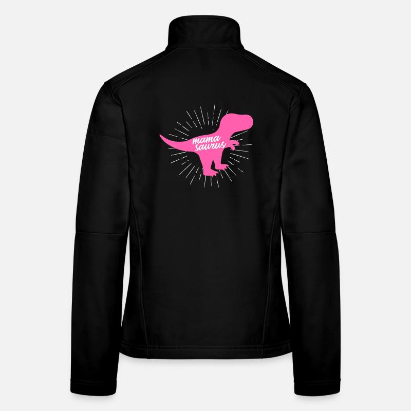 Mamasaurus T-Rex Dinosaurier Pink Silhouette Geschenk Frauen Softshelljacke