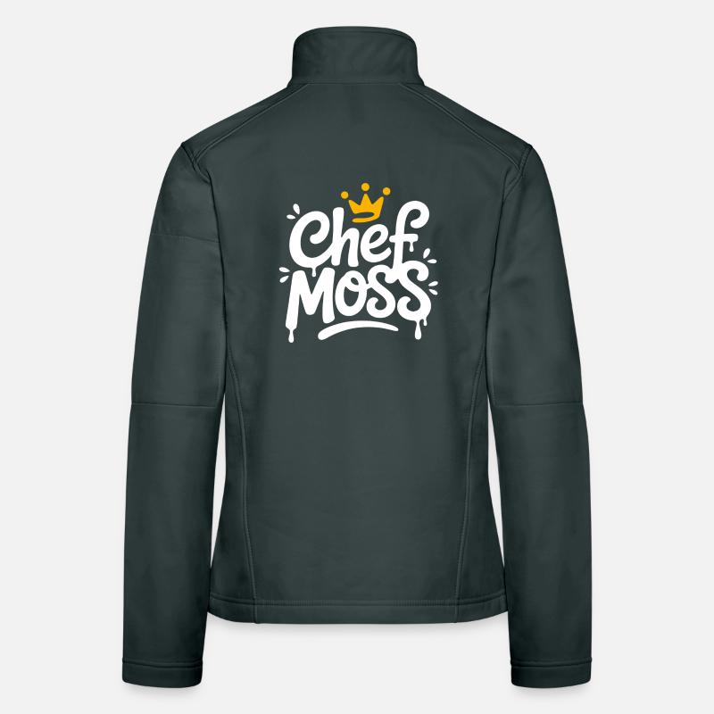 Chef Moss Krone Logo Frauen Softshelljacke